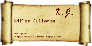 Kósz Julianna névjegykártya