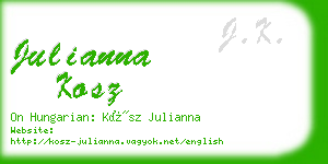 julianna kosz business card